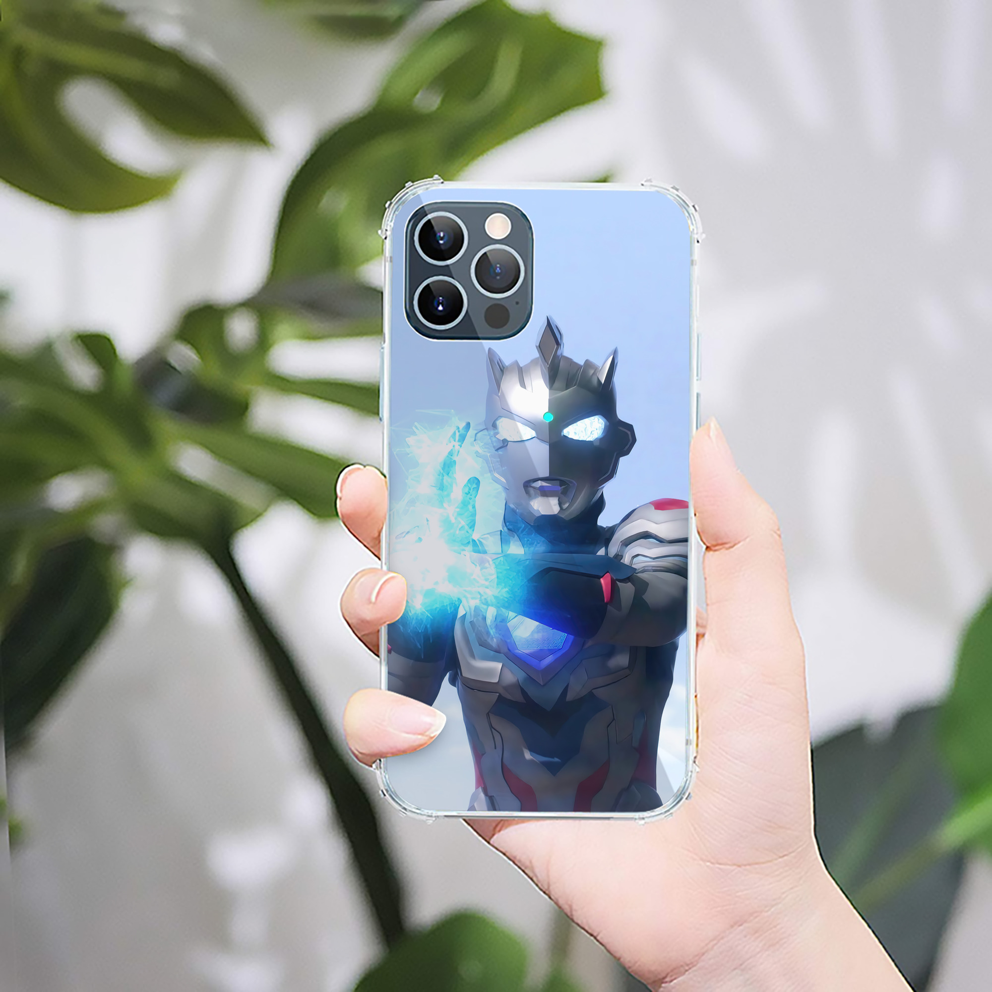 （画像用） ウルトラマン Ultraman 【iPhone 12シリーズ対応】透明スマホケース（クリアソフトケース）